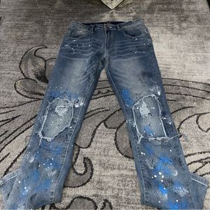 M.Society Mens Pain Splat Jeans 32x32